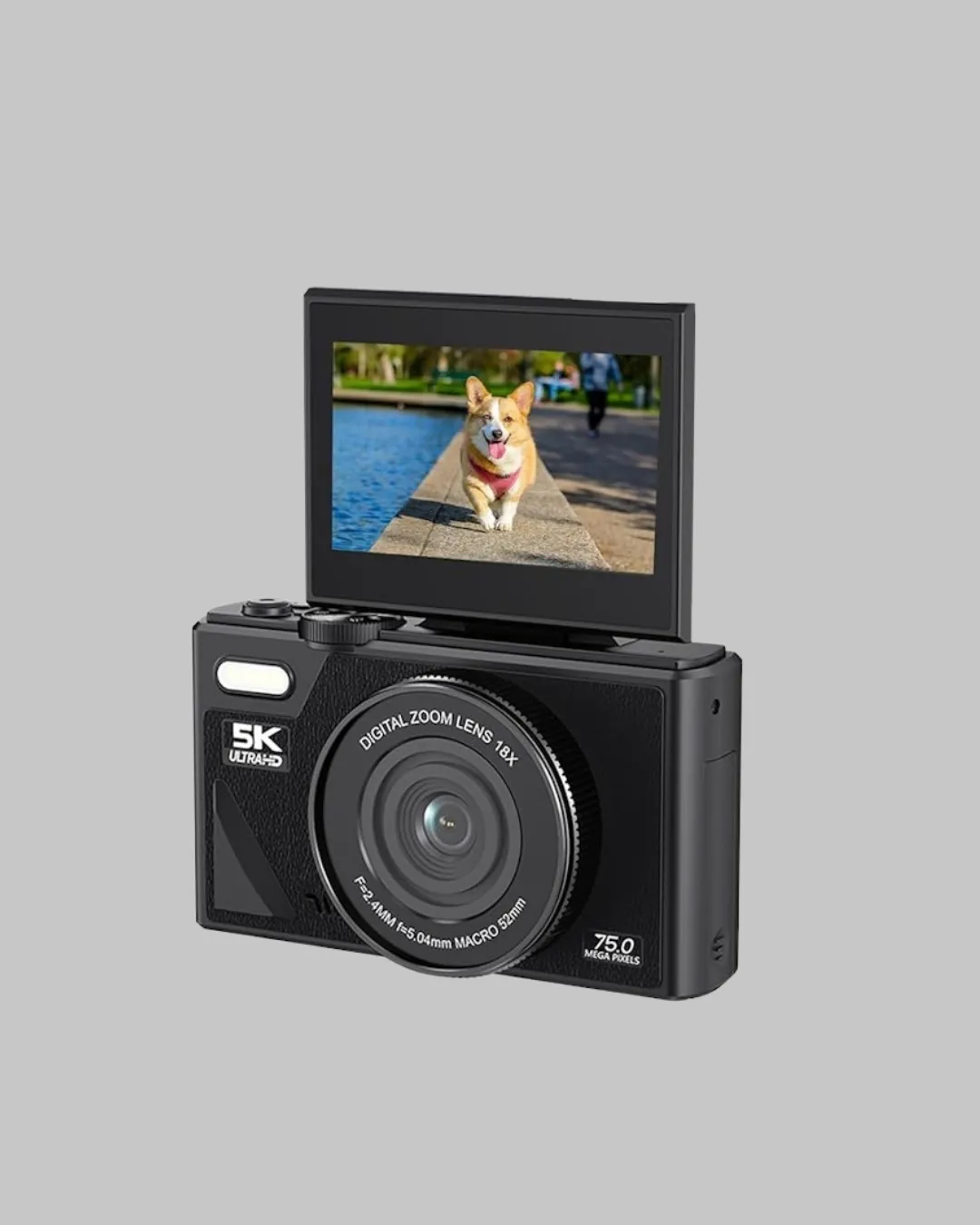 Taşınabilir Dijital Kamera 5K 75MP Stabilizasyonlu 18x Zoom Otofokus