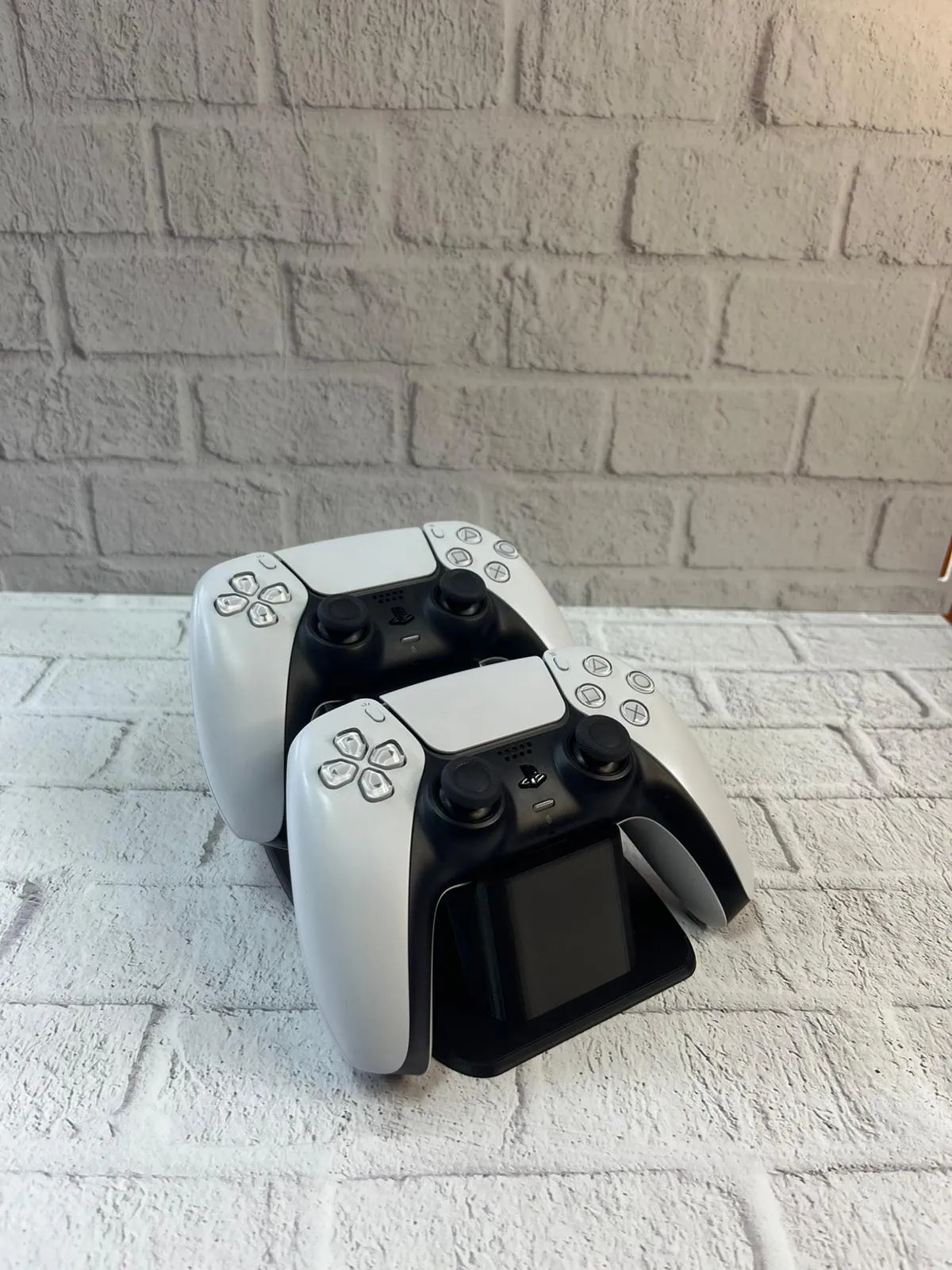 Dekoratif Siyah İkili Gamepad Standı 7x18 cm