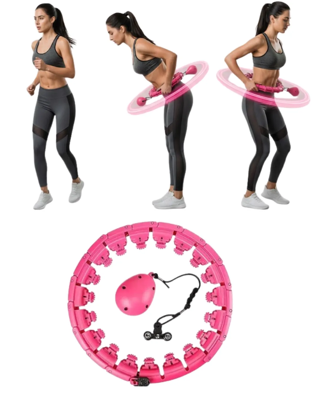 Masajlı Akıllı Hula Hoop Ayarlanabilir Fitness Çemberi