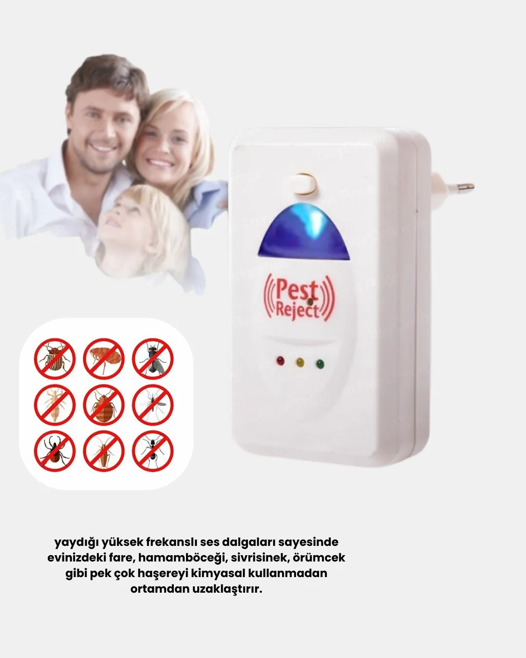 Ultrasonik Haşere Kovucu Cihaz – Sessiz, Kimyasalsız ve Etkili Koruma
