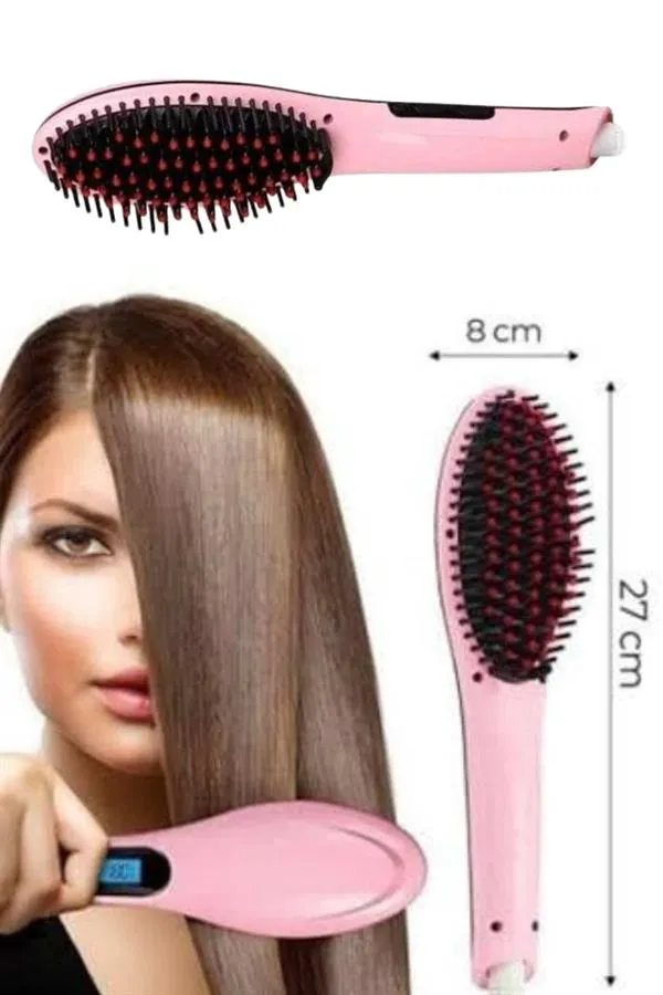 Saç Fırça Akıllı LCD Ekran Pratik Saç Düzleştirici Tarak Pratik Taşınabilir