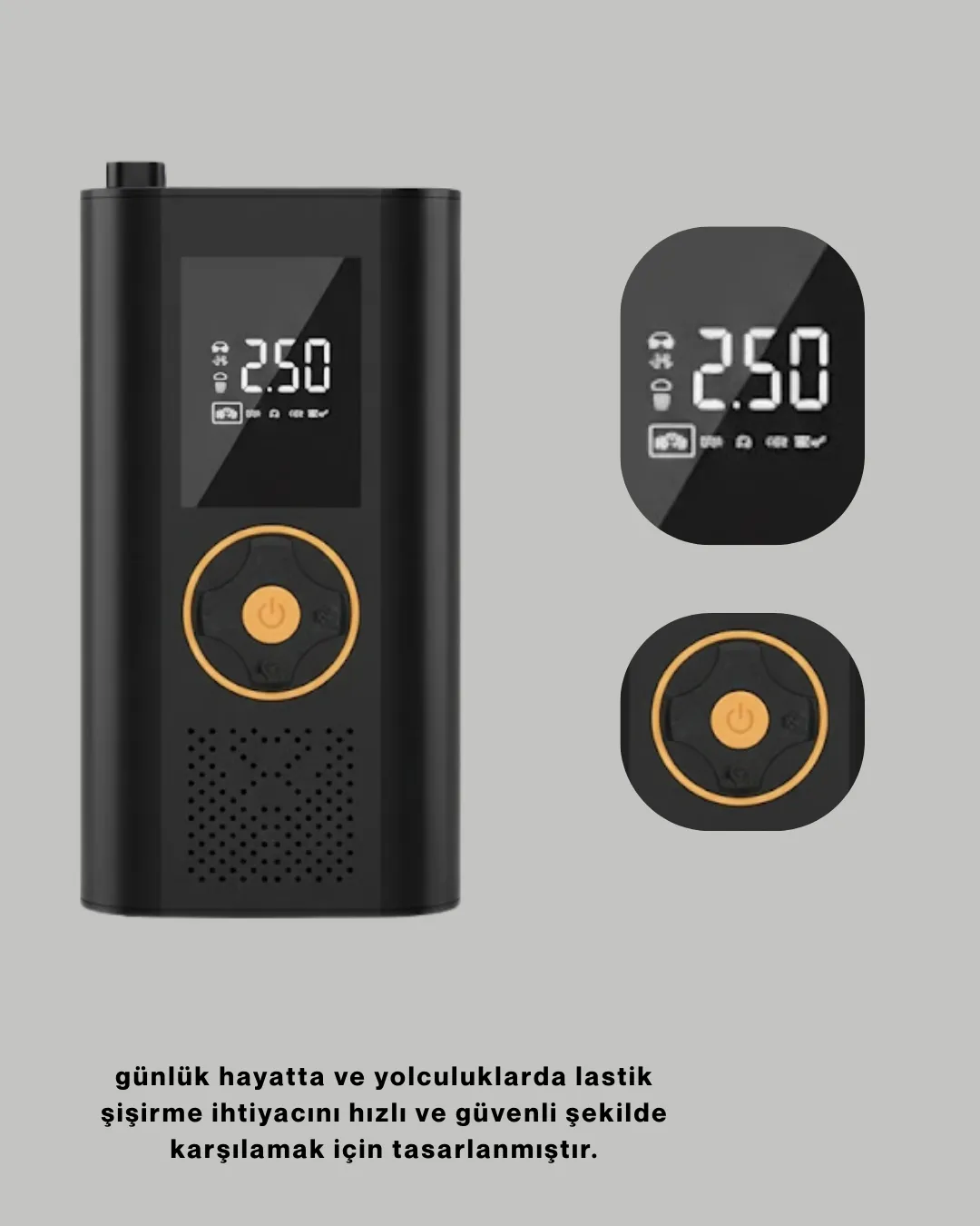 Çok Amaçlı Dijital Lastik Pompası Araç Bisiklet Top Uyumlu