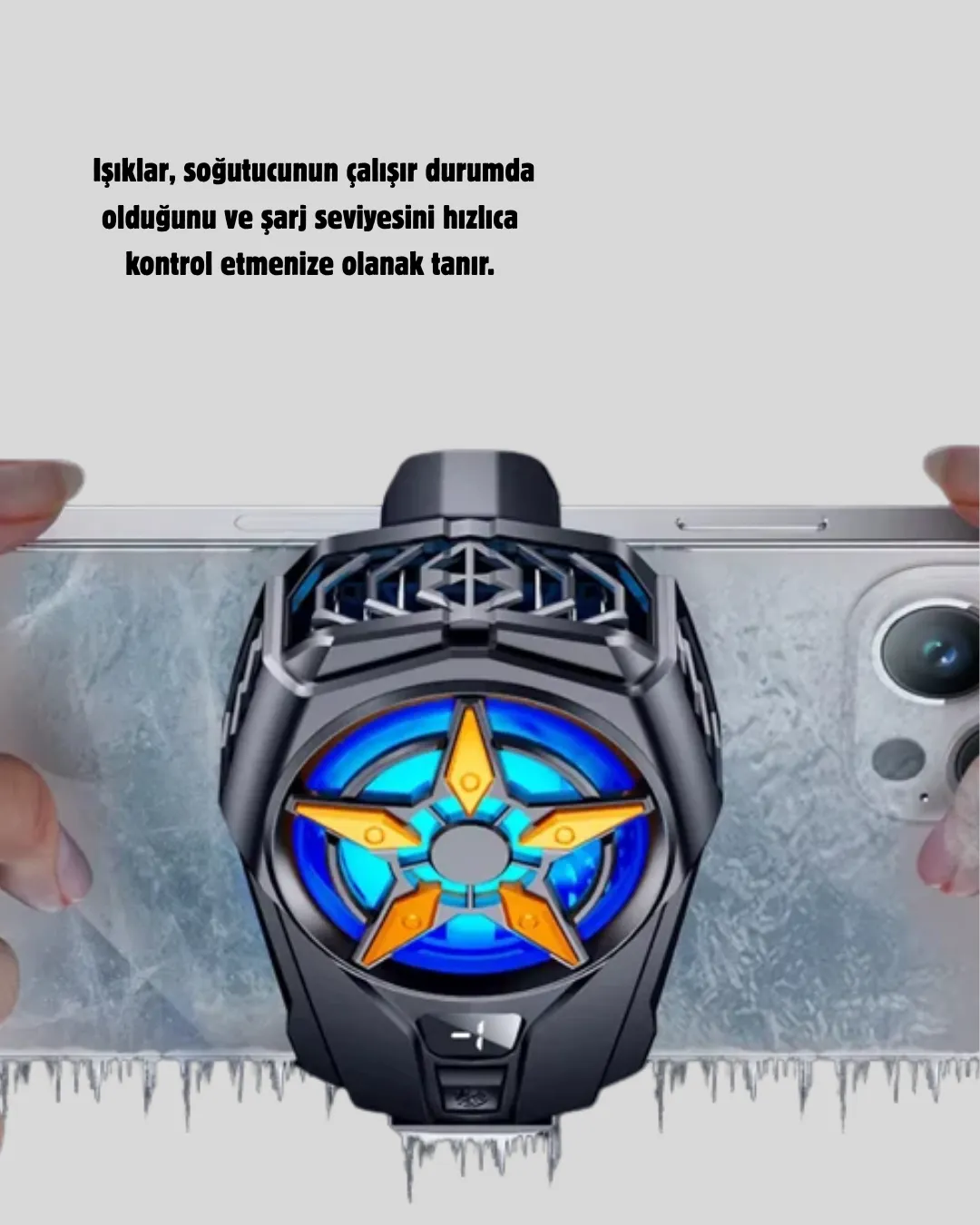 Taşınabilir Şarjlı Telefon Soğutucu – Sessiz Fan Motoru ile Yüksek Performans Koruma