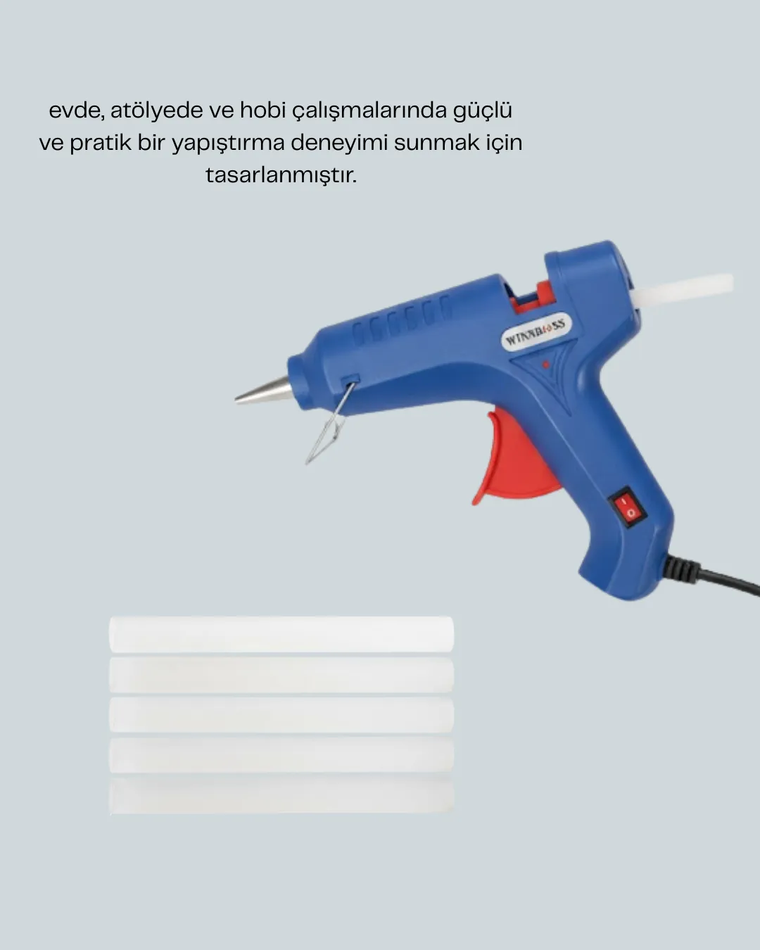 40W Sıcak Silikon Tabancası 5 Silikon Hediyeli Dayanıklı Tasarım