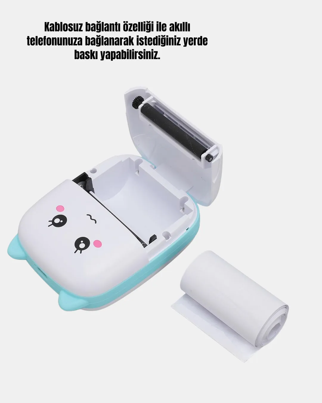 Taşınabilir Mini Termal Yazıcı 200 DPI Bluetooth Bağlantılı