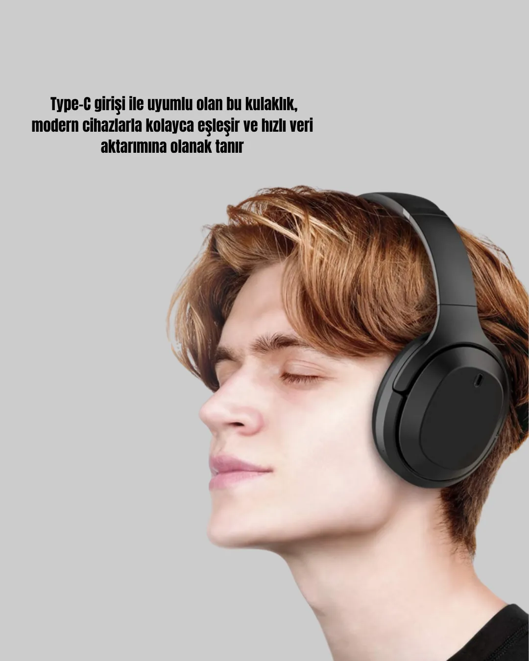 Type-C Girişli Kablolu Kulaklık – Hızlı Veri Aktarımı, Yüksek Ses Kalitesi, Çift Yönlü Bağlantı