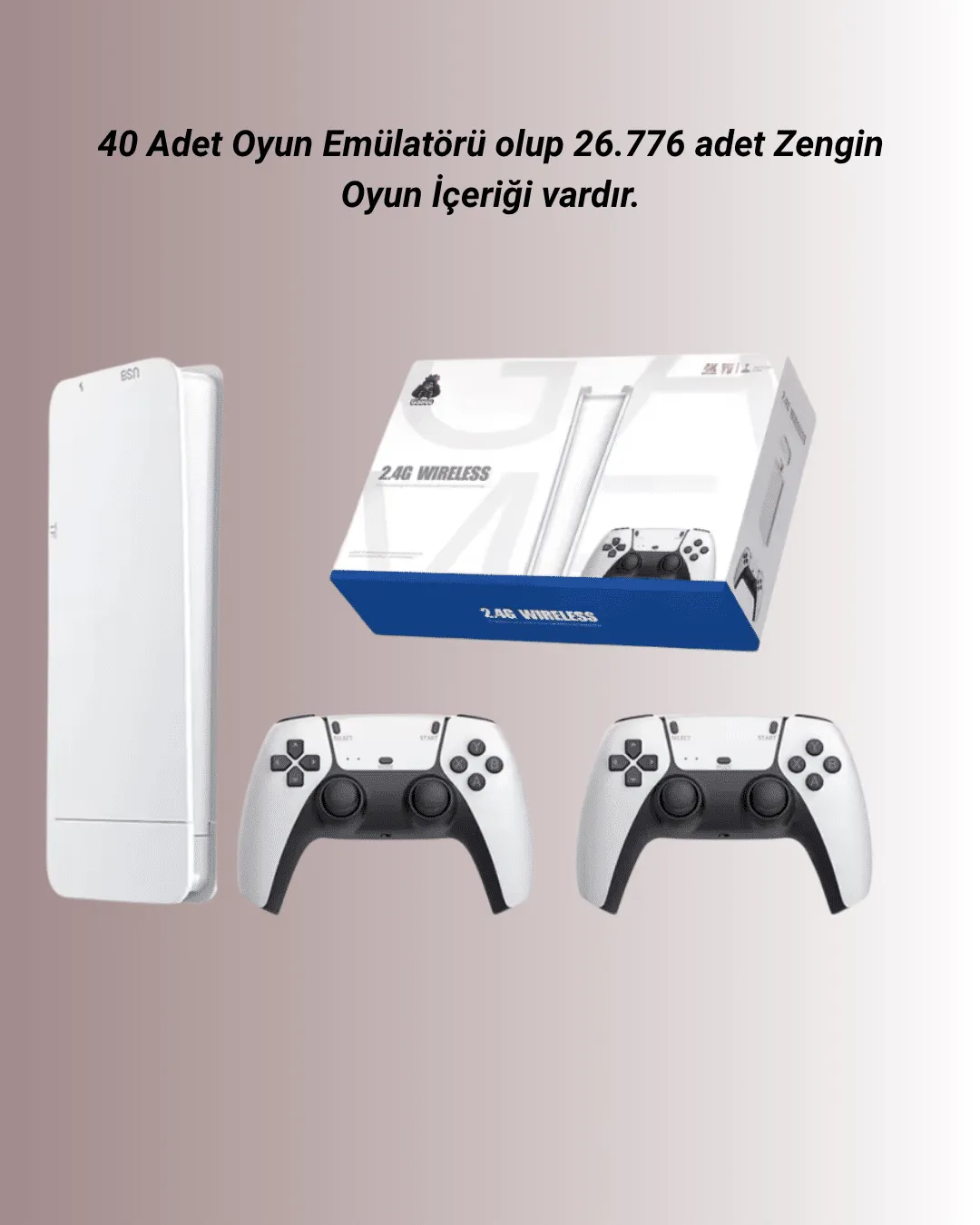 M15 Retro Konsol – 20.000 Oyunlu, Çift Gamepadli, 4K HDMI