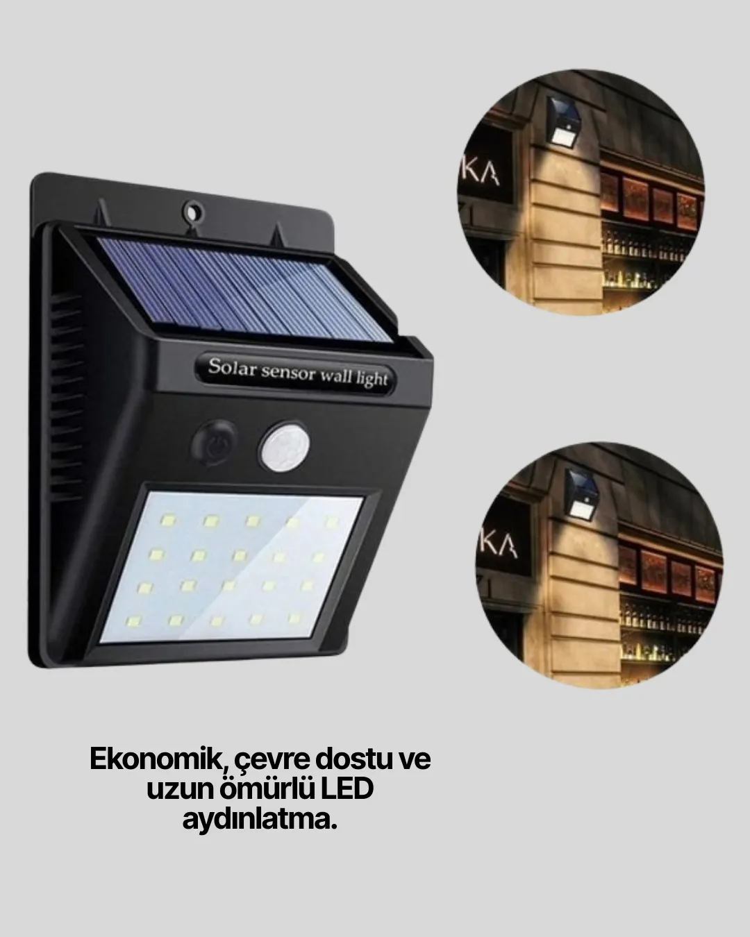 Kablo Gerektirmeyen Solar LED Bahçe ve Veranda Işığı