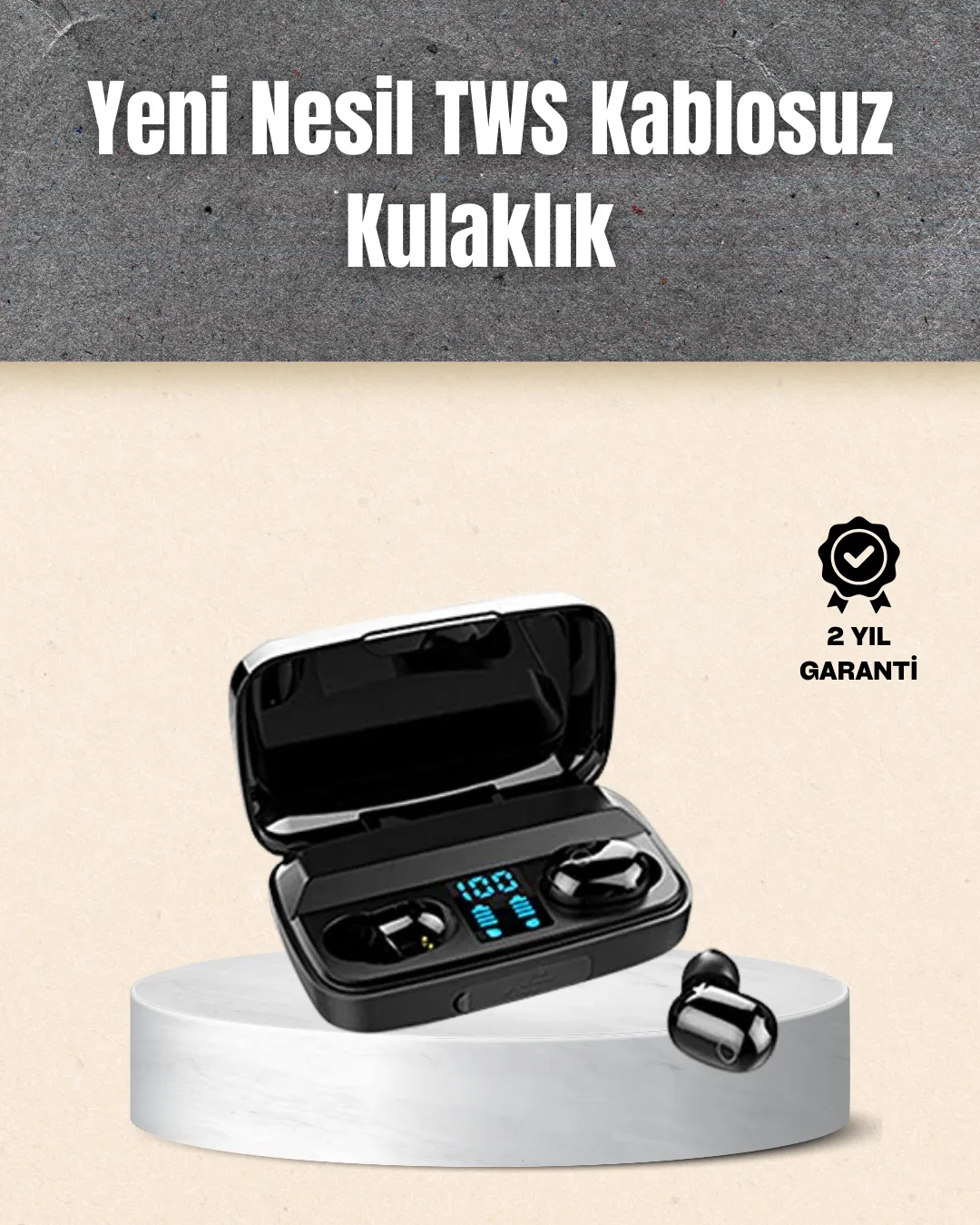 A10s TWS Ergonomik Bluetooth Kulaklık Uzun Pil Ömürlü