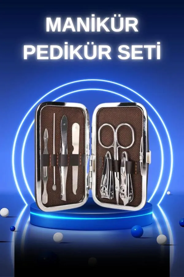 Manikür Pedikür Seti 7 Parça Tırnak Mantarı Tırnak Batığı Temizleme Taşınabilir