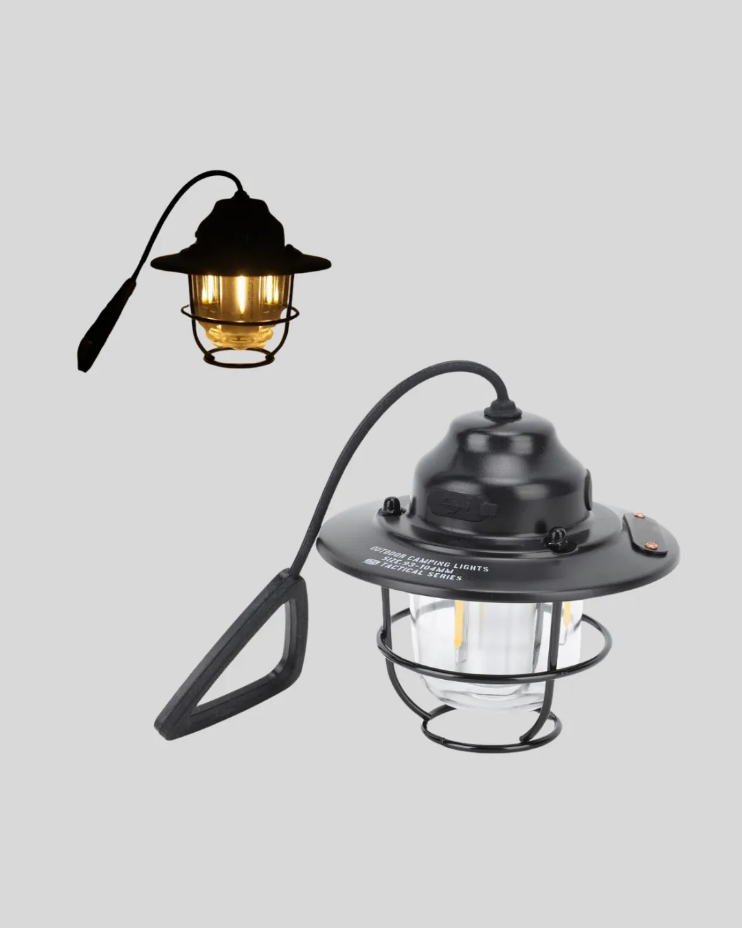 Retro Kamp Lambası Su Geçirmez Taşınabilir Gece Işığı Uzun Pil Ömürlü