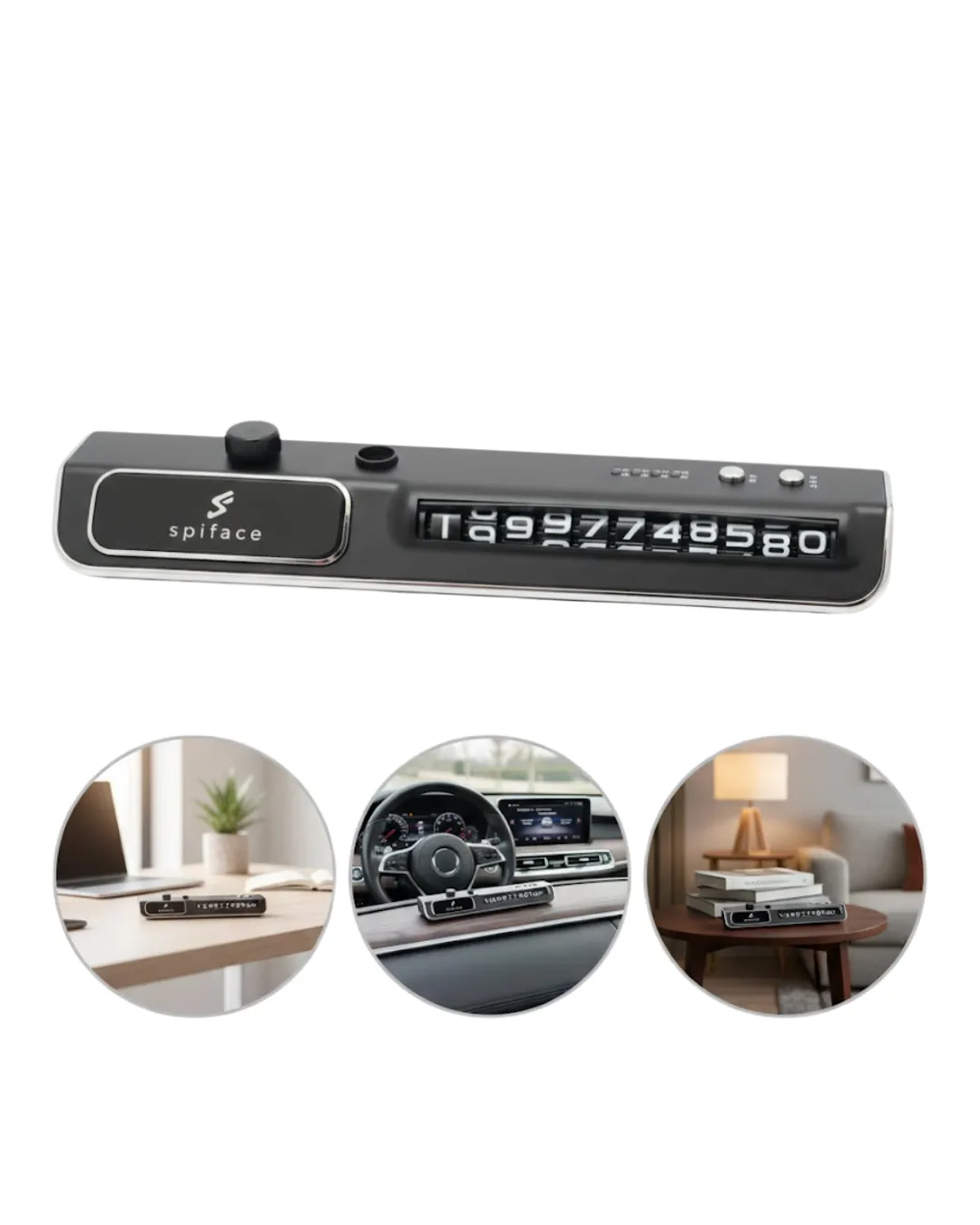 LED Işıklı Araç Ön Cam Telefon Numarası Gösterme Aparatı + 3 Seviyeli Hava Nemlendirici