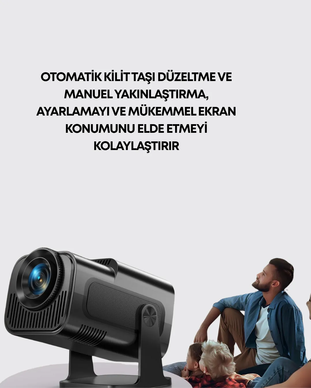 180° Dönebilen Gövde Tasarımıyla Tavan Yansıtmalı Taşınabilir Projektör