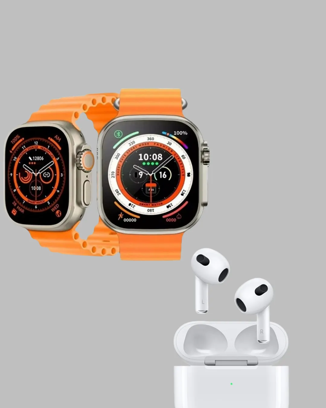 Watch 9 Max Akıllı Saat Seti 2 Kordonlu Kablosuz Kulaklık Hediyeli