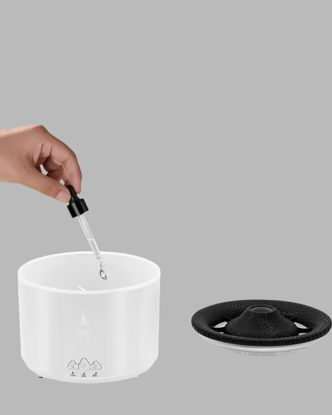 Volkan Efektli Aroma Difüzörü – Sessiz Çalışma, Otomatik Kapanma ve LED Işık