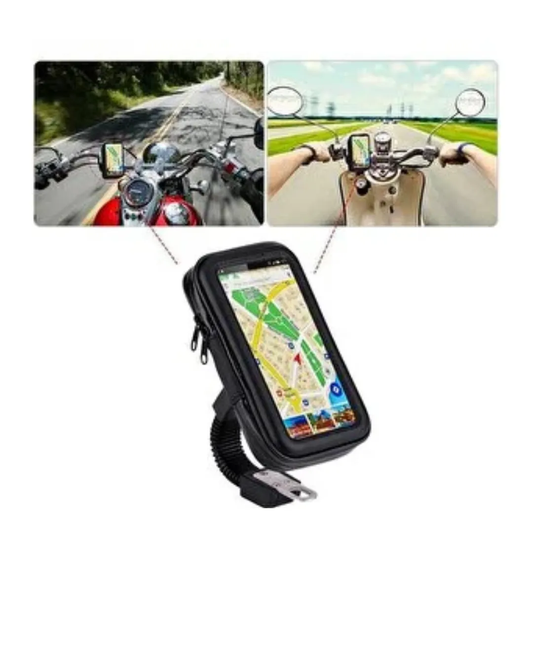Su Geçirmez Motosiklet Telefon Tutucu Evrensel Gidon Montaj Navigasyon Standı