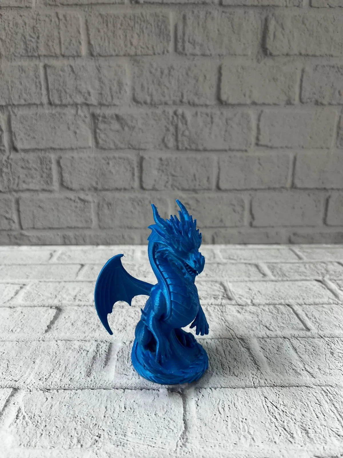 12 cm Mavi Ejderha Figürü Koleksiyonluk Dekoratif Biblo