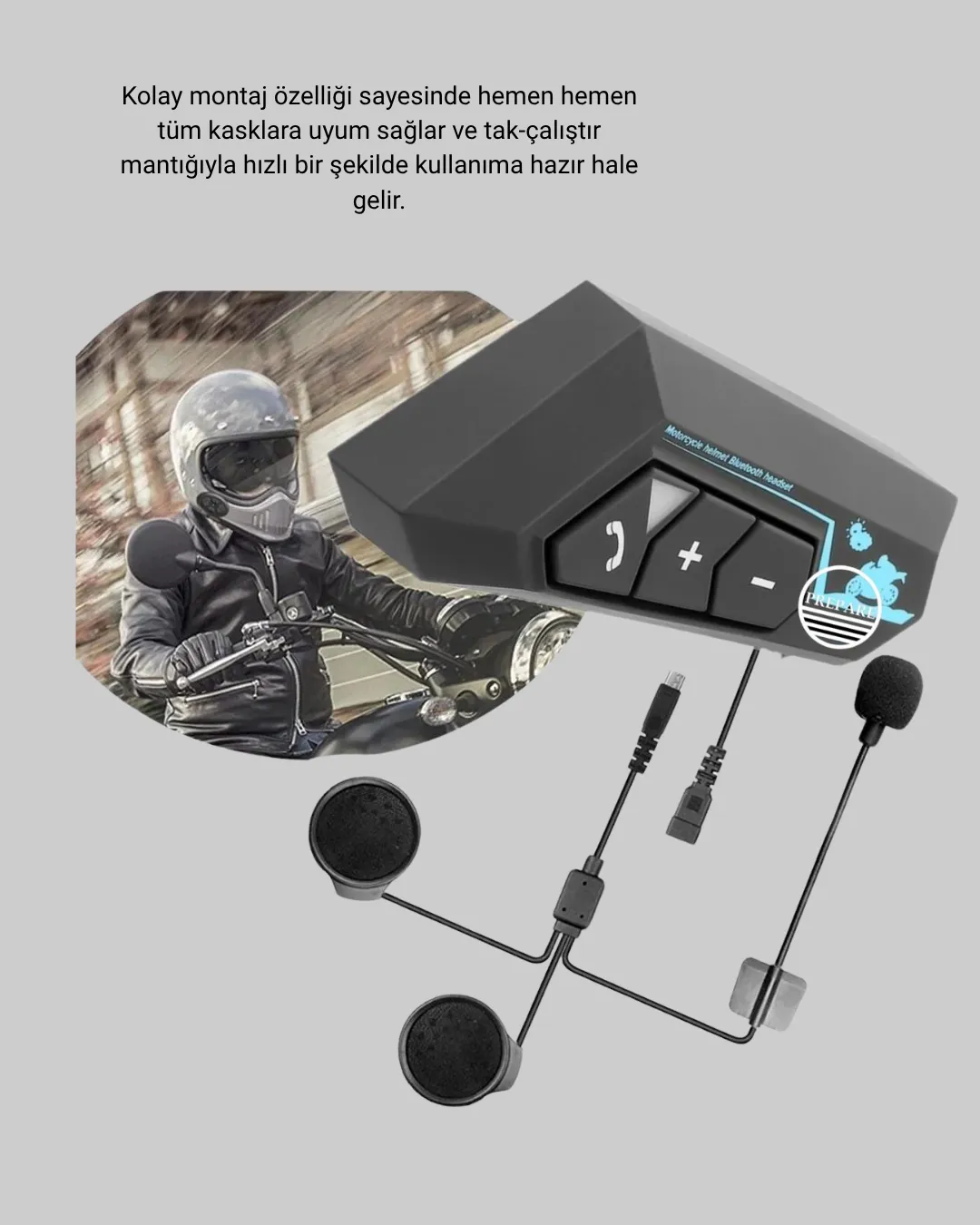 BT22 Kask Bluetooth Kulaklık 5.0 Gürültü Engelleyici ve Eller Serbest Kullanım
