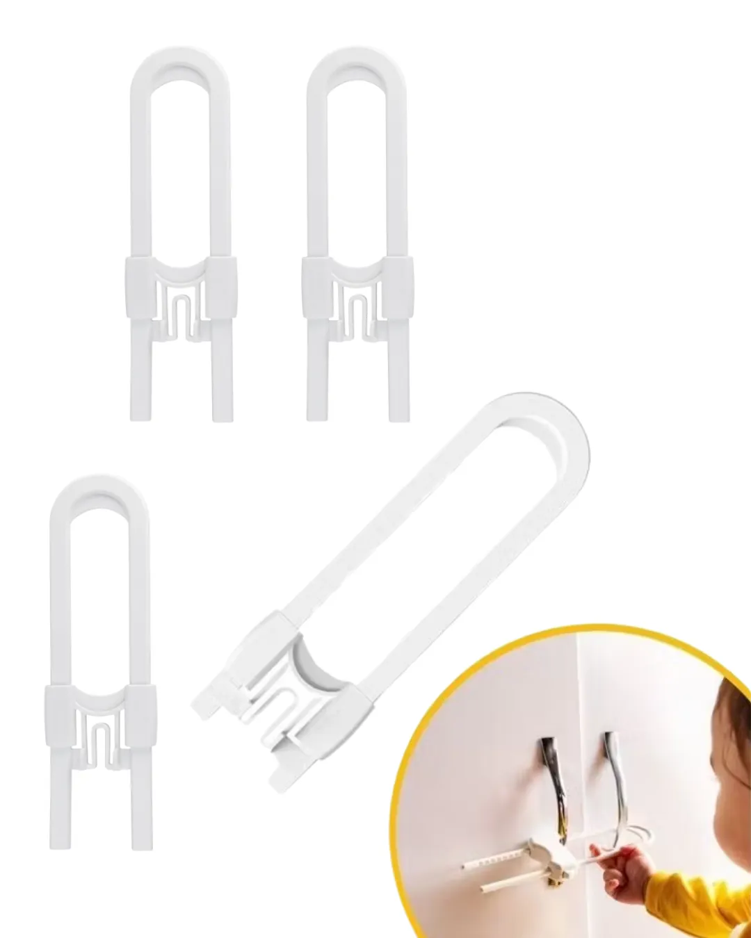 4 Adet Dolap Emniyet Kilidi Çocuk Güvenliği İçin Güçlü ve Dayanıklı Set