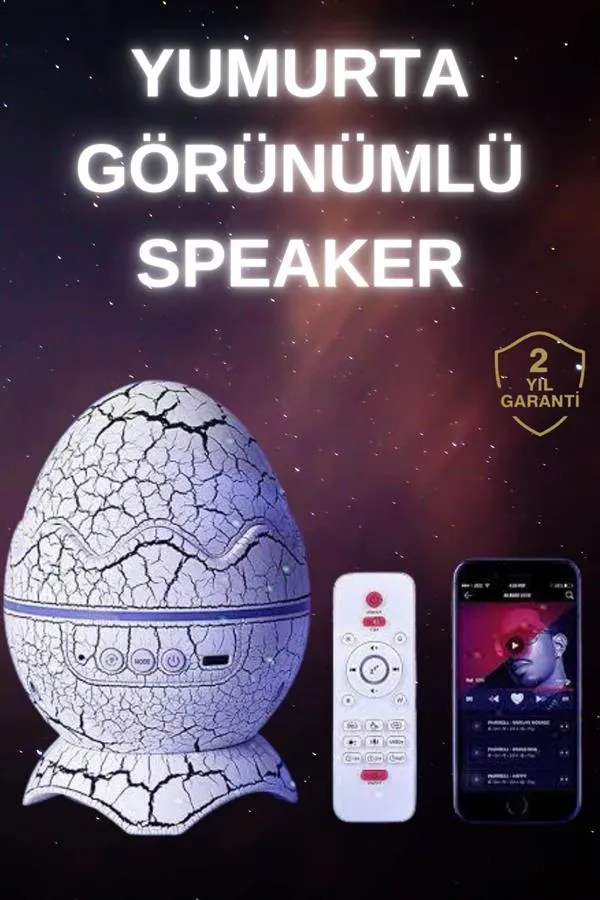 Dinozor Speaker Renk Değiştirme Projeksiyon Modu Bluetooth Hoparlör Gece Lambası