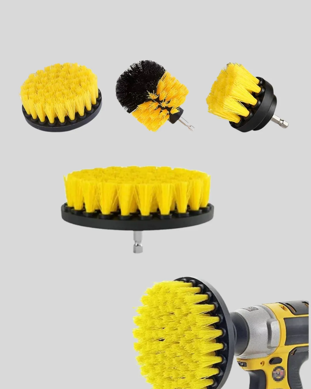 3 Parça Matkap Fırça Temizlik Seti – Her Yüzey İçin Güçlü ve Pratik Çözüm