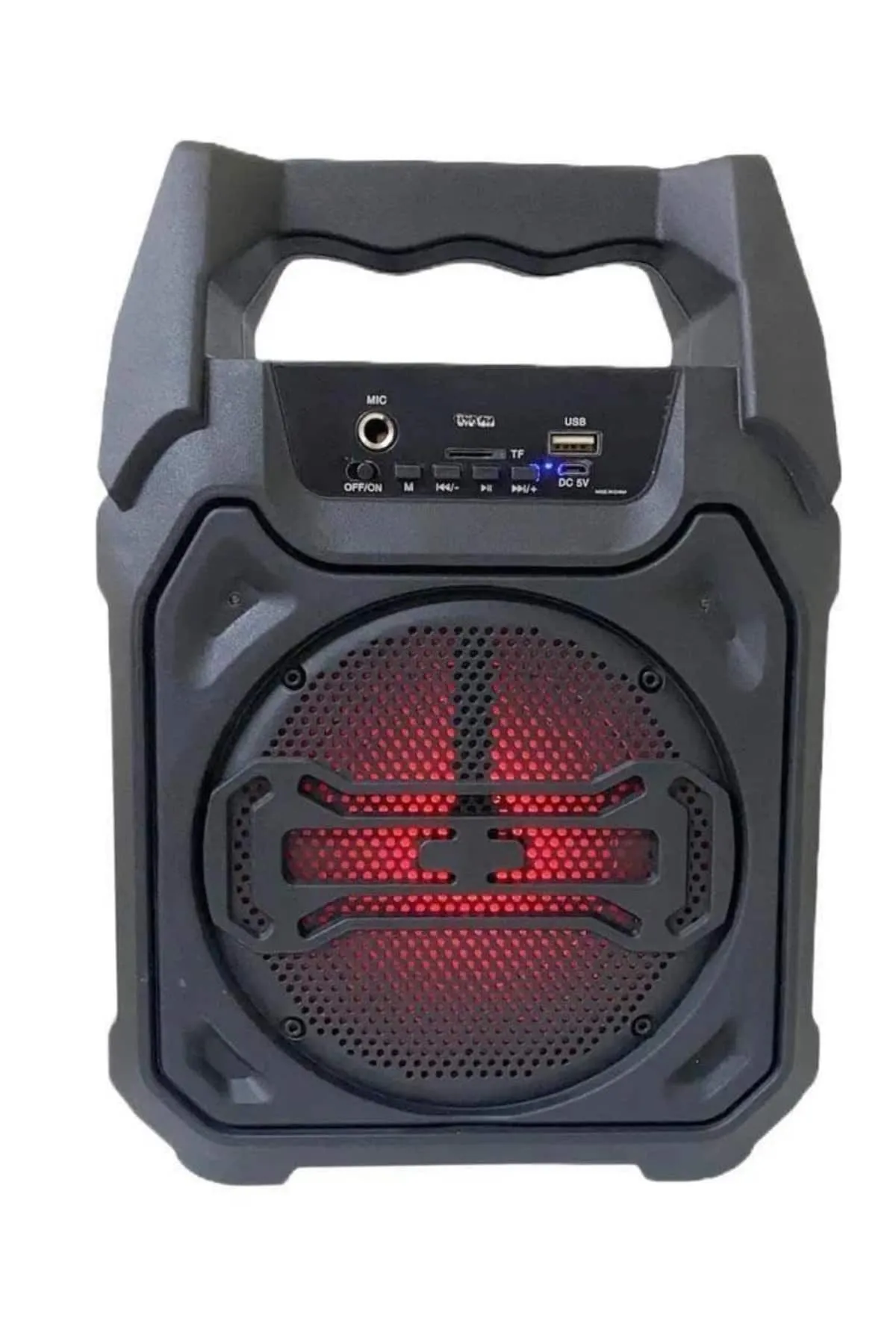 Bluetooth Hoparlör Led Işıklı Taşınabilir Kablosuz Speaker Uzun Pil Ömrü