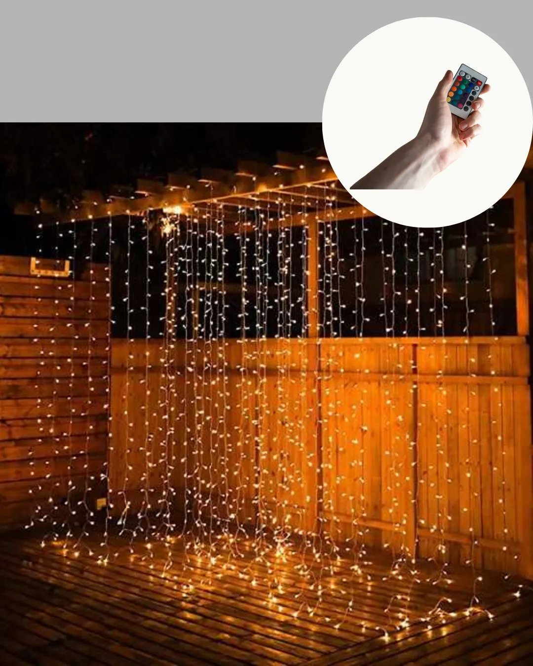 300 LED Perde Işık – Sıcak Beyaz Dekoratif Aydınlatma