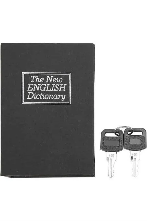 Gizli Kasa Kilitli Sözlük Görünümlü 18cm Gizli Kasa Büyük Boy Anahtarlı