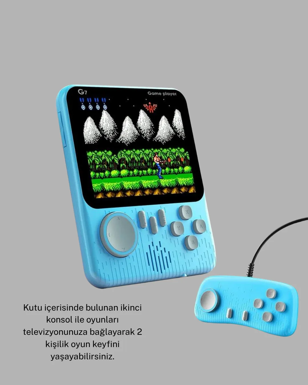 Retro Oyun Konsolu – 3.5 İnç Ekran, 666 Klasik Oyun, TV Bağlantılı