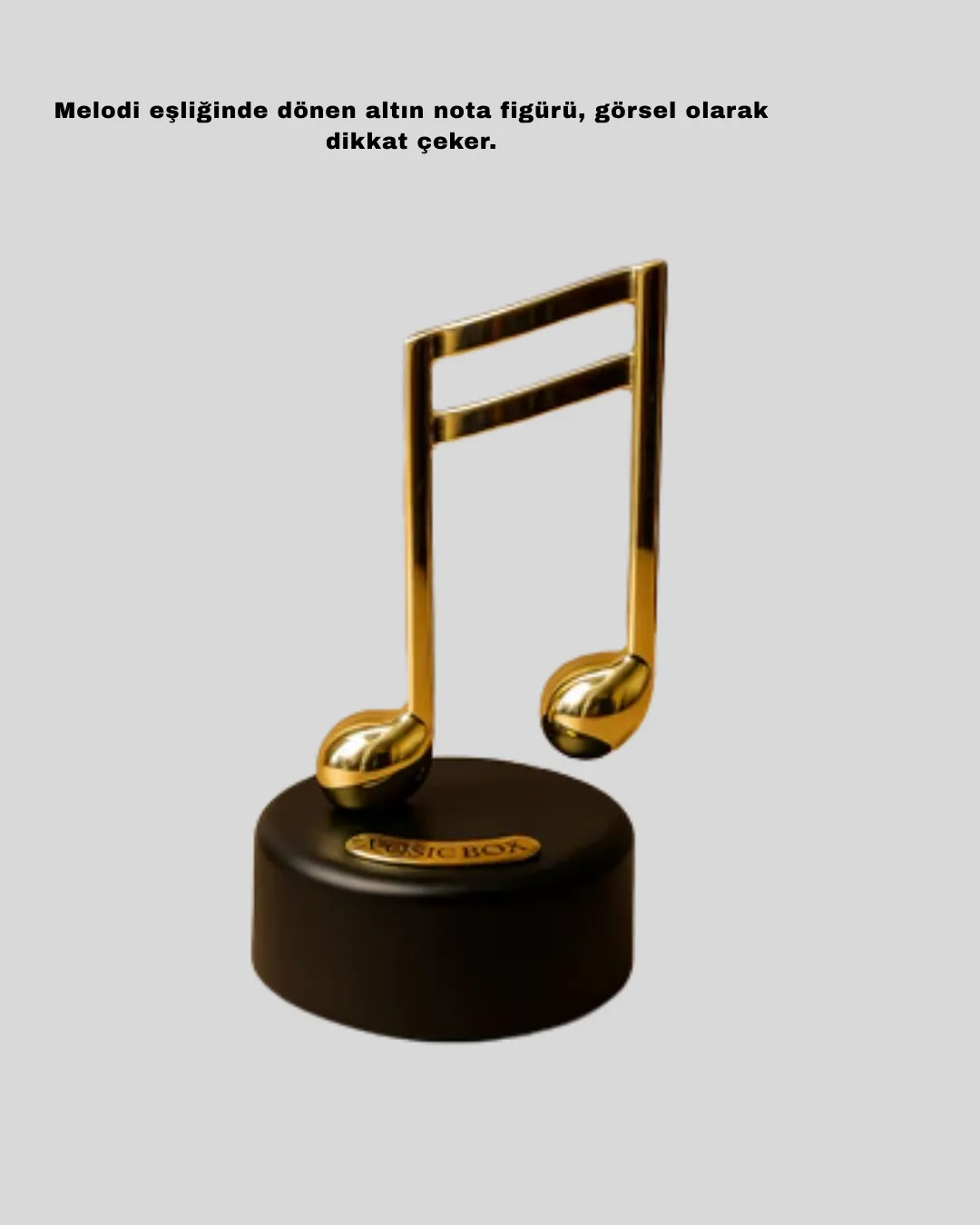 Melodious Music Altın Nota Figürlü Müzik Kutusu