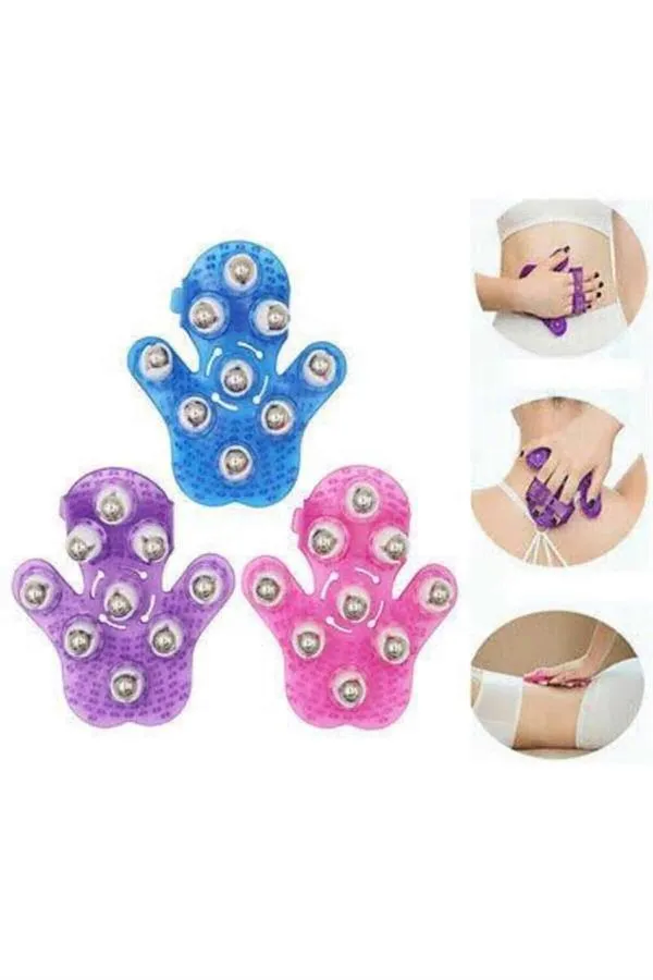 Selülit Giderici Masaj Eldiveni 9 Bilyeli Palm Masaj Eldiven Tam Vücut