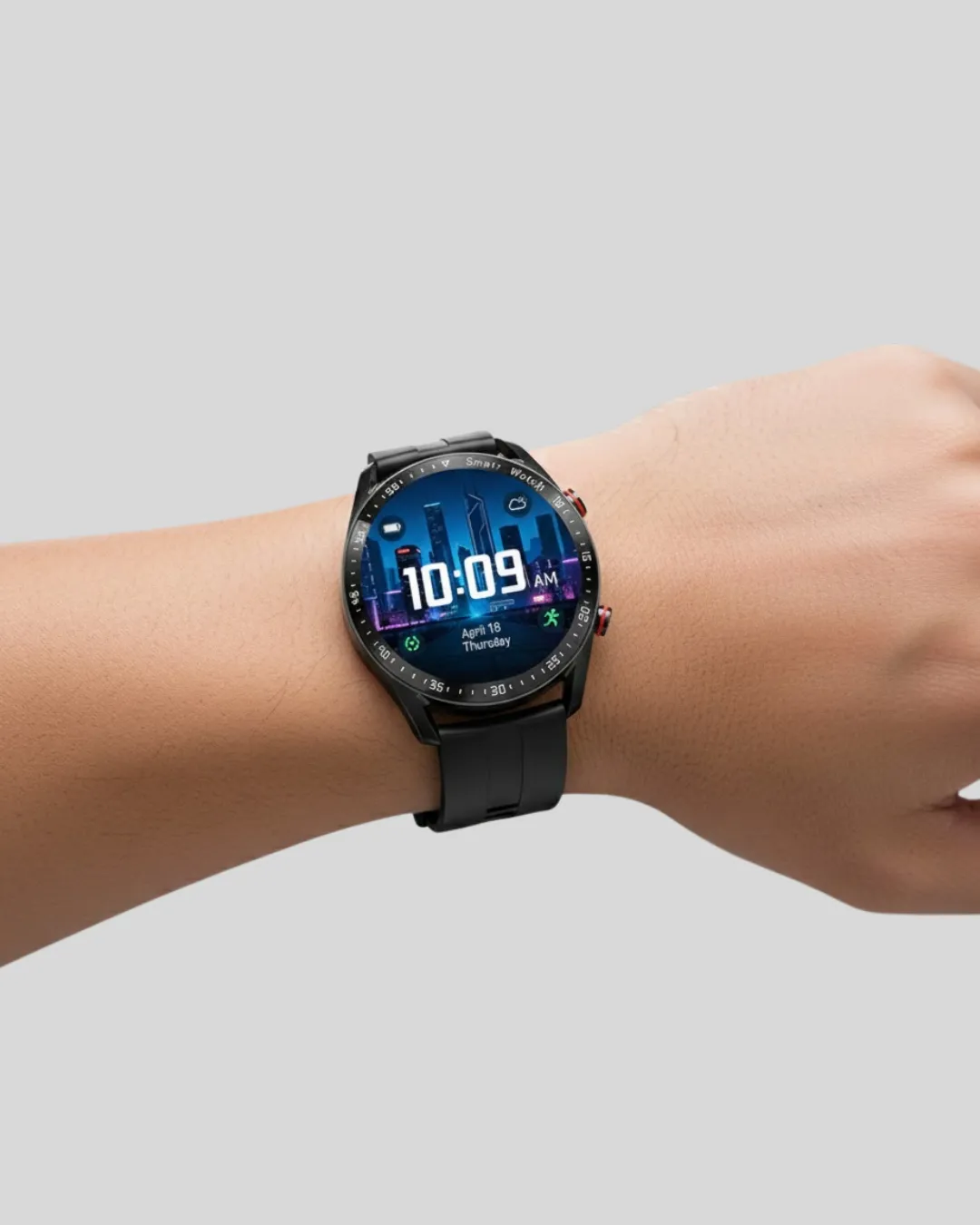 Akıllı Saat Amoled Ekran Metal Ve Deri Kordonlu Uyku ve Sağlık Takibi Titreşimli