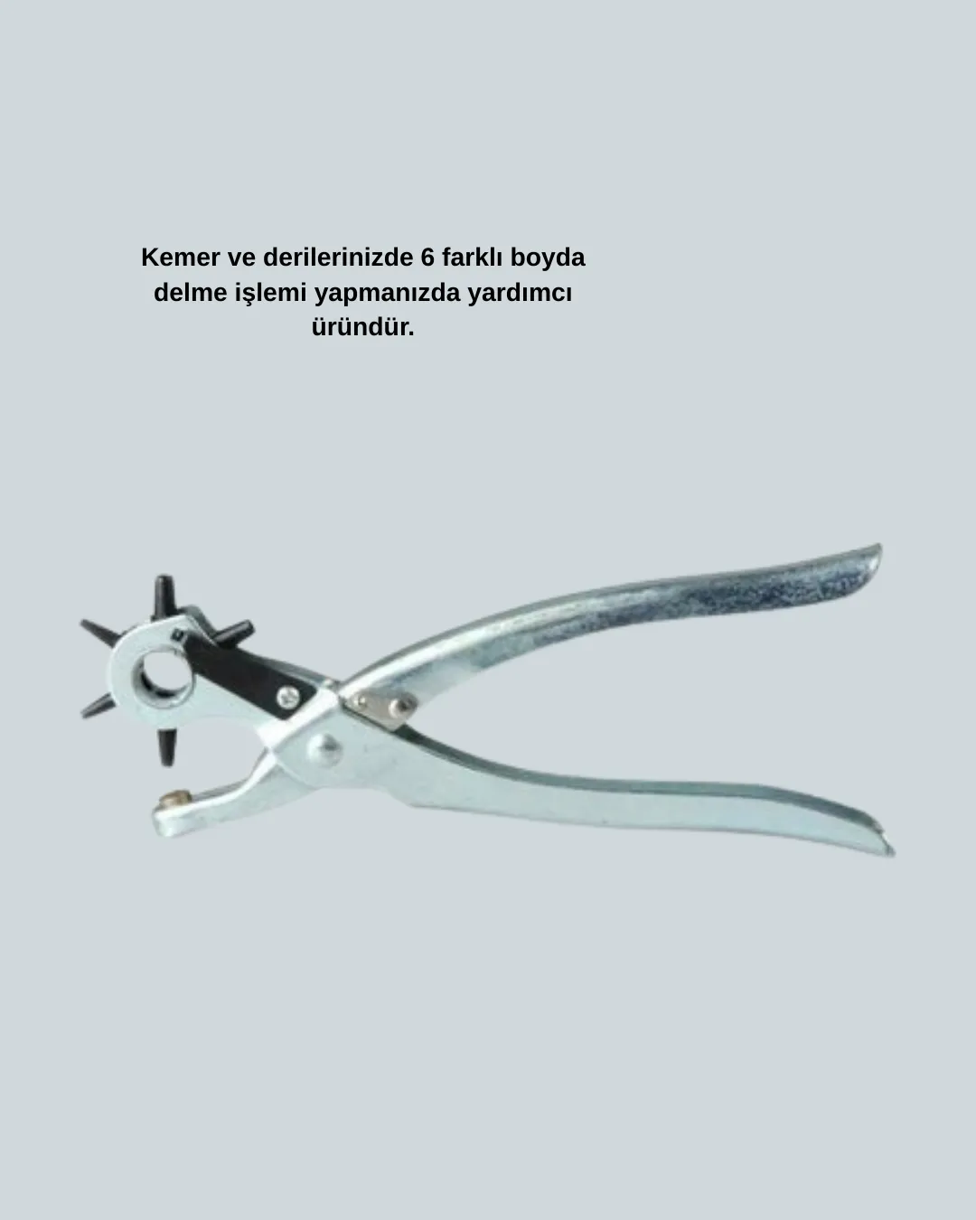 Kemer Delme Pensesi Çok Amaçlı 6 Farklı Delik Boyu Ayarlı Deri Delme Aleti