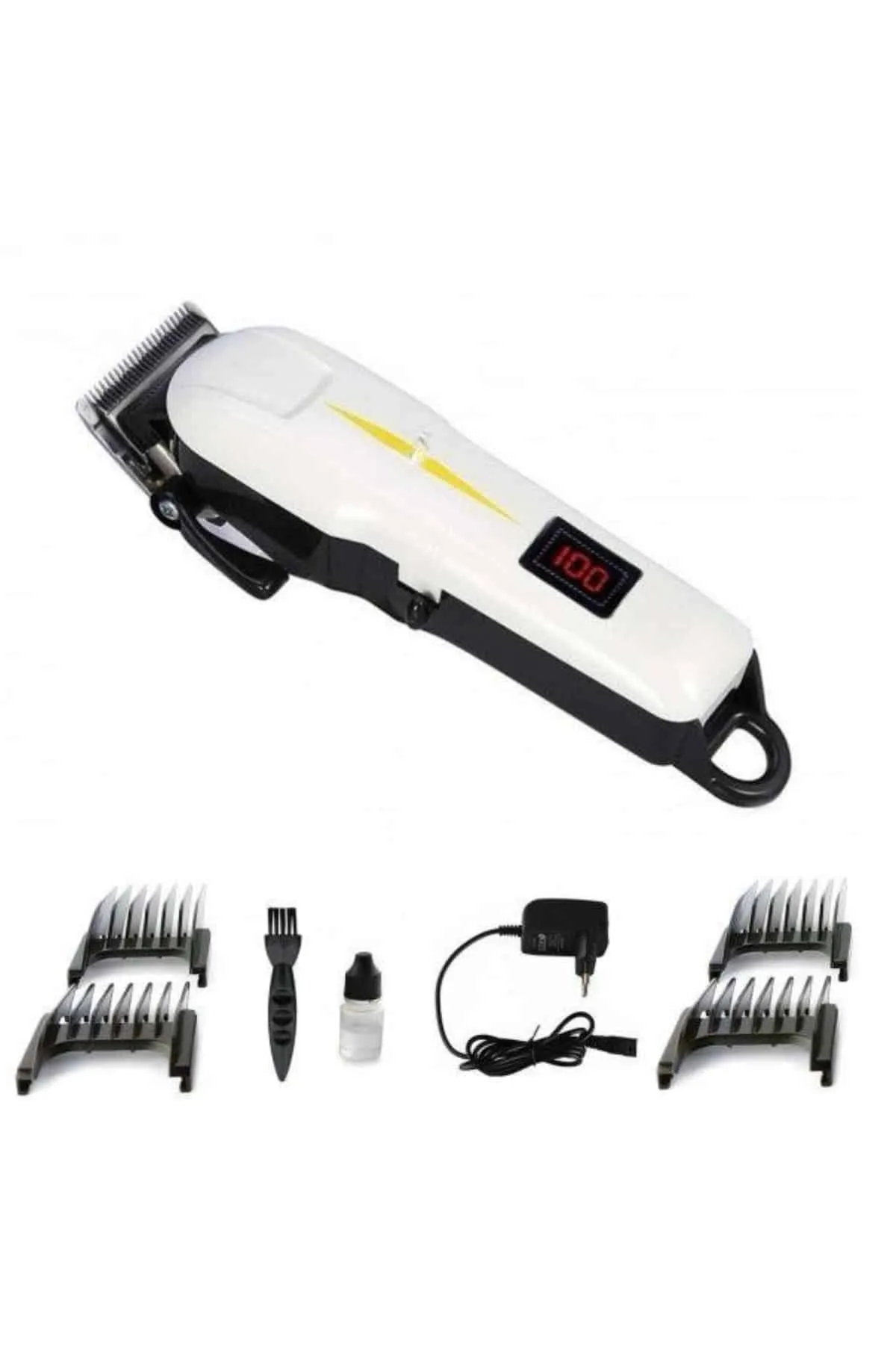 2025 Model Şarjlı Dijital Saç Sakal Tıraş Makinesi Islak Kuru Kullanıma Uygun
