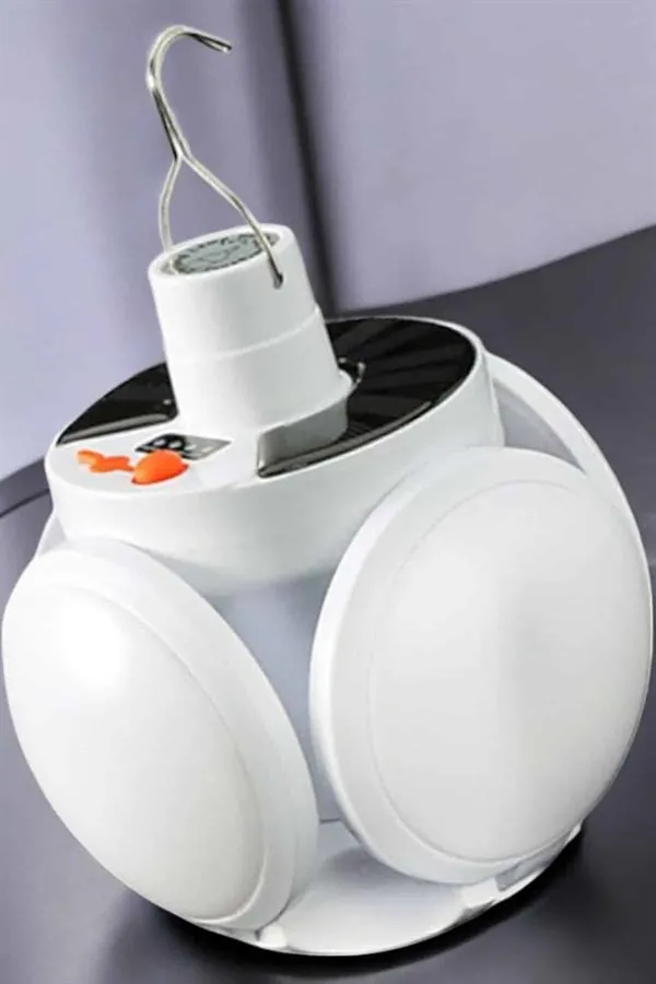 Güneş Enerjili Solar Aydınlatma Kamp Çadır Lambası Şarjlı Ampül Led Şarjlı El Feneri Işıldak