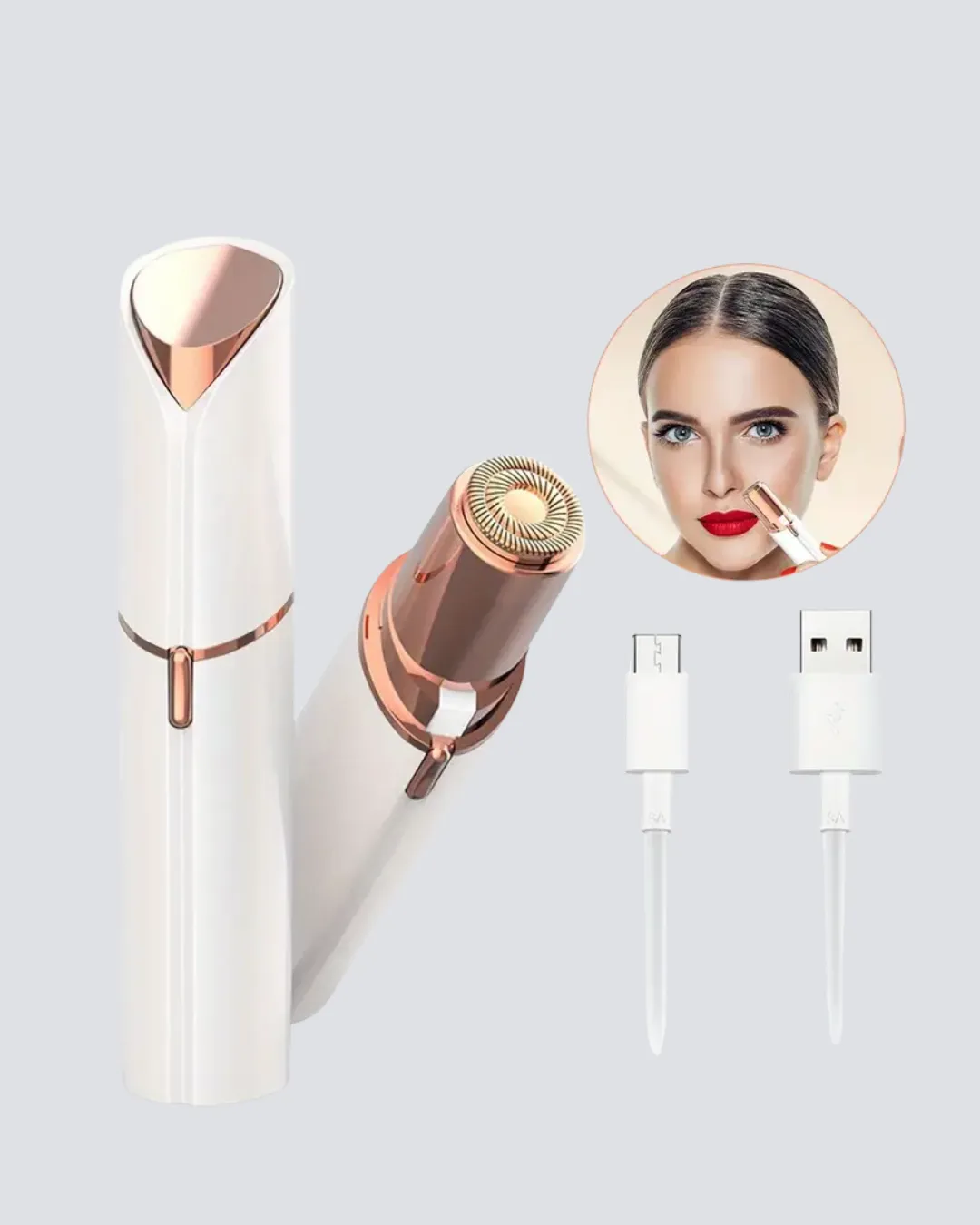 Kadınlar İçin Yüz ve Kaş Epilatörü – Hassas Cilt Dostu, Pil ile Çalışan, Taşınabilir ve Şık Tasarım