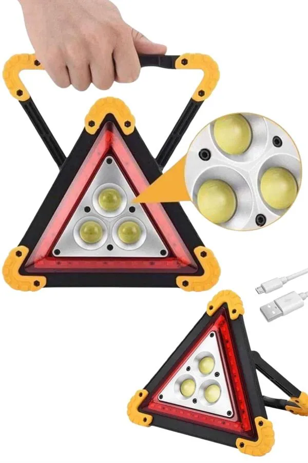 Reflektör Güneş Enerjili Taşınabilir Portatif Acil Güvenlik Işığı Araba Acil Uyarı Işığı