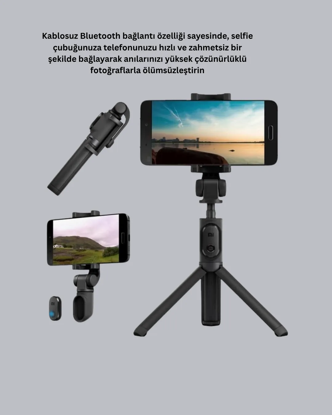 Bluetooth Selfie Çubuğu – Kablosuz, Hafif ve Yüksek Çözünürlüklü Çekim İçin