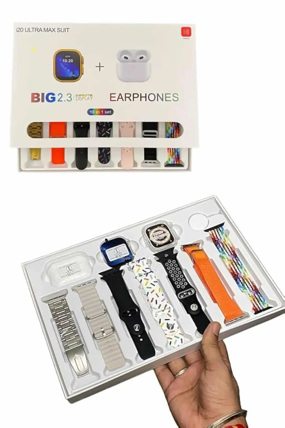 Akıllı Saat 7 Kordonlu Kulaklık Hediyeli Nabız Ölçer Uyku Takibi Sesli Görüşme