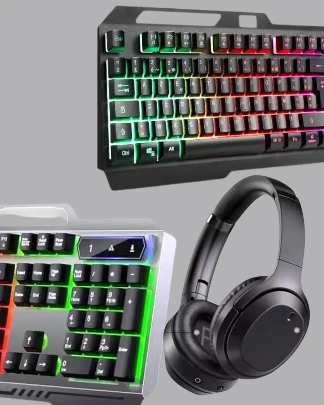 Gaming Set Işıklı Klavye Mouse + Bluetooth 5.2 Kulaklık Oyuncu Paketi