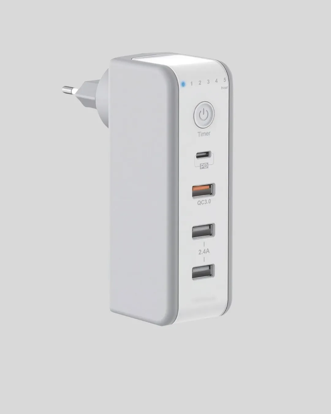 Zaman Kontrollü Şarj Cihazı 30W Hızlı Şarj ve Çoklu USB Çıkışı