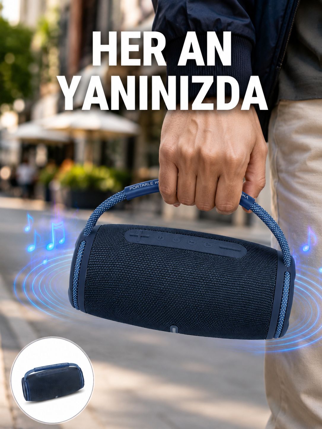 Net Stereo Ses Sunan IPX5 Su Geçirmez Bluetooth Hoparlör