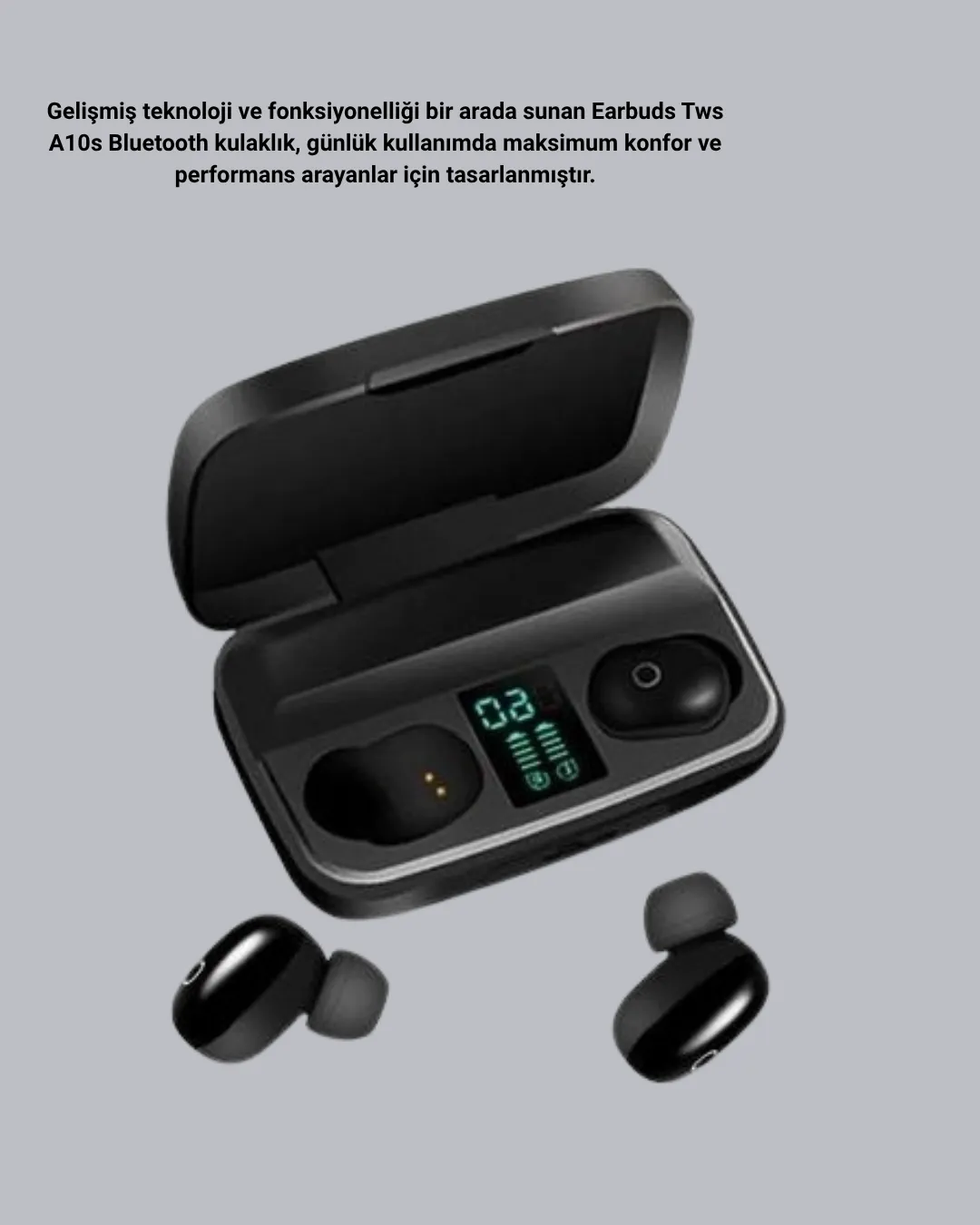 TWS A10s Bluetooth 5.0 Kulaklık Powerbank Şarj Kutulu Mini Tasarım