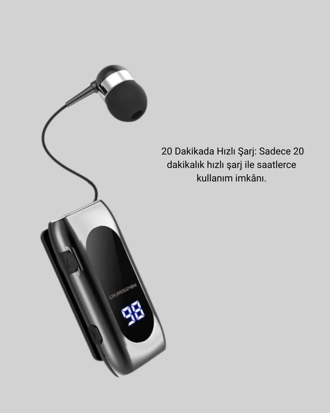 20 Dakikada Hızlı Şarj – Titreşimli Uyarılı Kablosuz Kulaklık