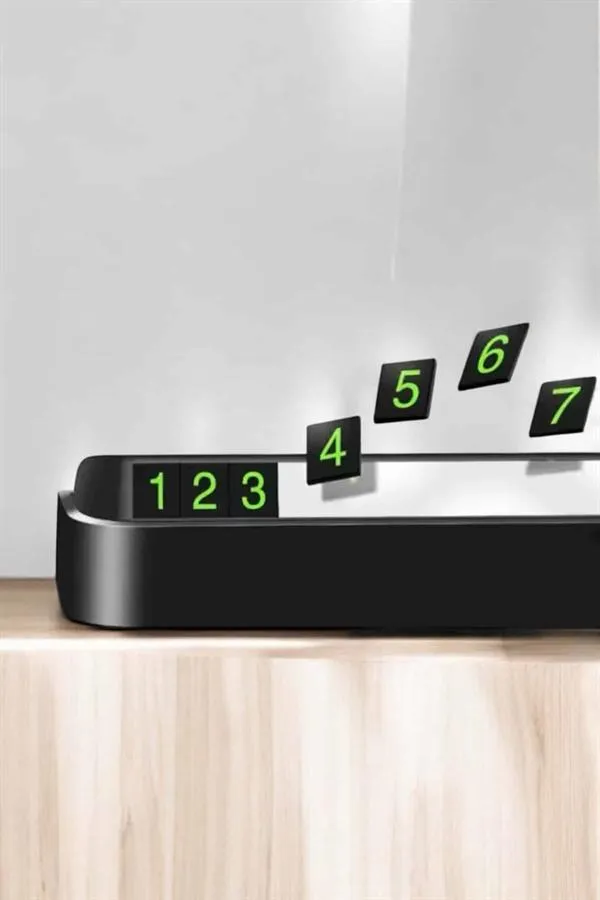 Numaralık Araç İçi Araba Araç Park Numaratör Telefon Numarası Yazma