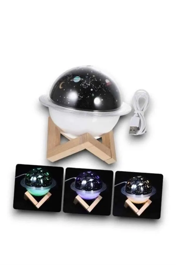 Hava Nemlendirici Led Işıklı Gece Lambası Yıldız Görünümlü Renk Değiştiren