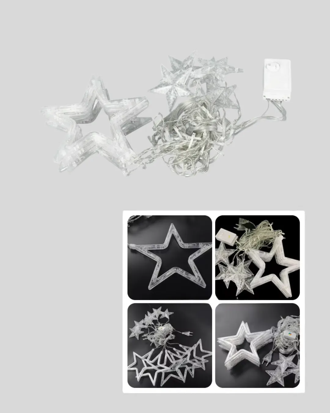 Yıldız Desenli Perde Tipi Peri Led 3x3 Metre Aydınlatma