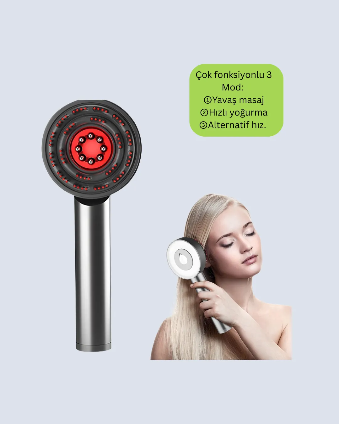 XYT0860 MASAJ BAKIM TARAĞI GRİ