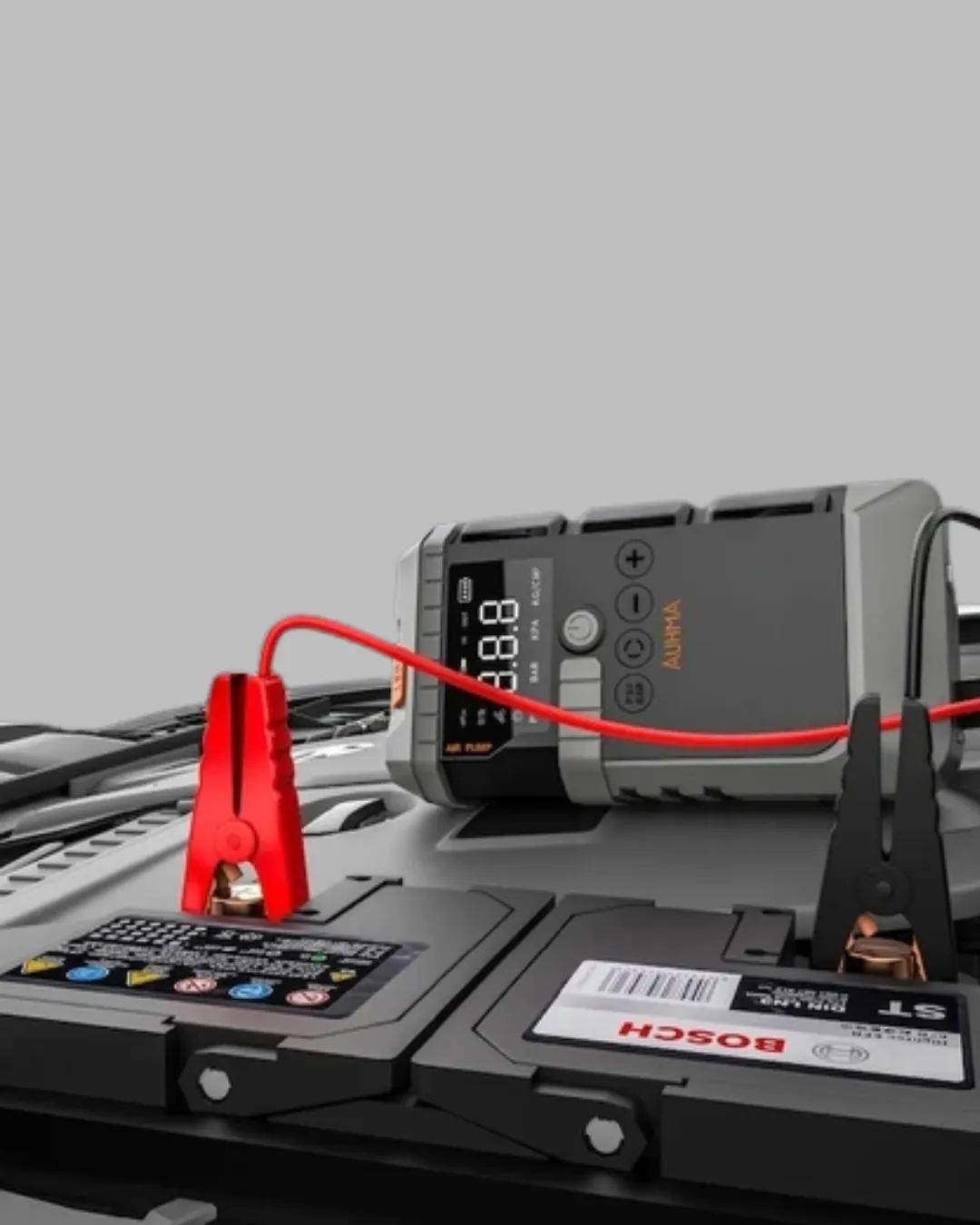 Taşınabilir Akü Takviye Cihazı Işıklı Hava Kompresörü Powerbank