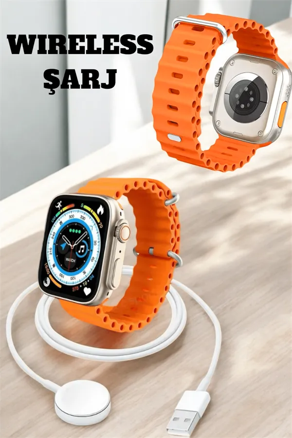 Kablosuz Şarjlı, Çağrı ve Müzik Kontrolü Sağlayan Akıllı Saat